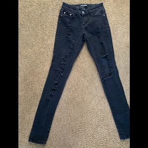 Black high waisted jeans